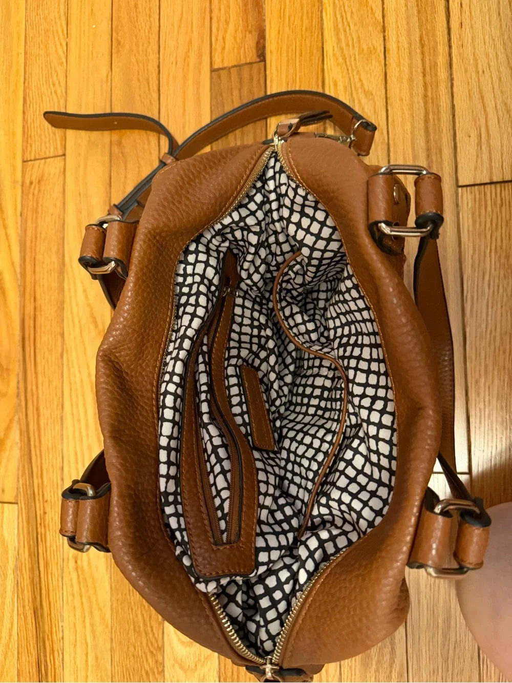 Urban Expressions Cognac Pebbled Hobo Satchel